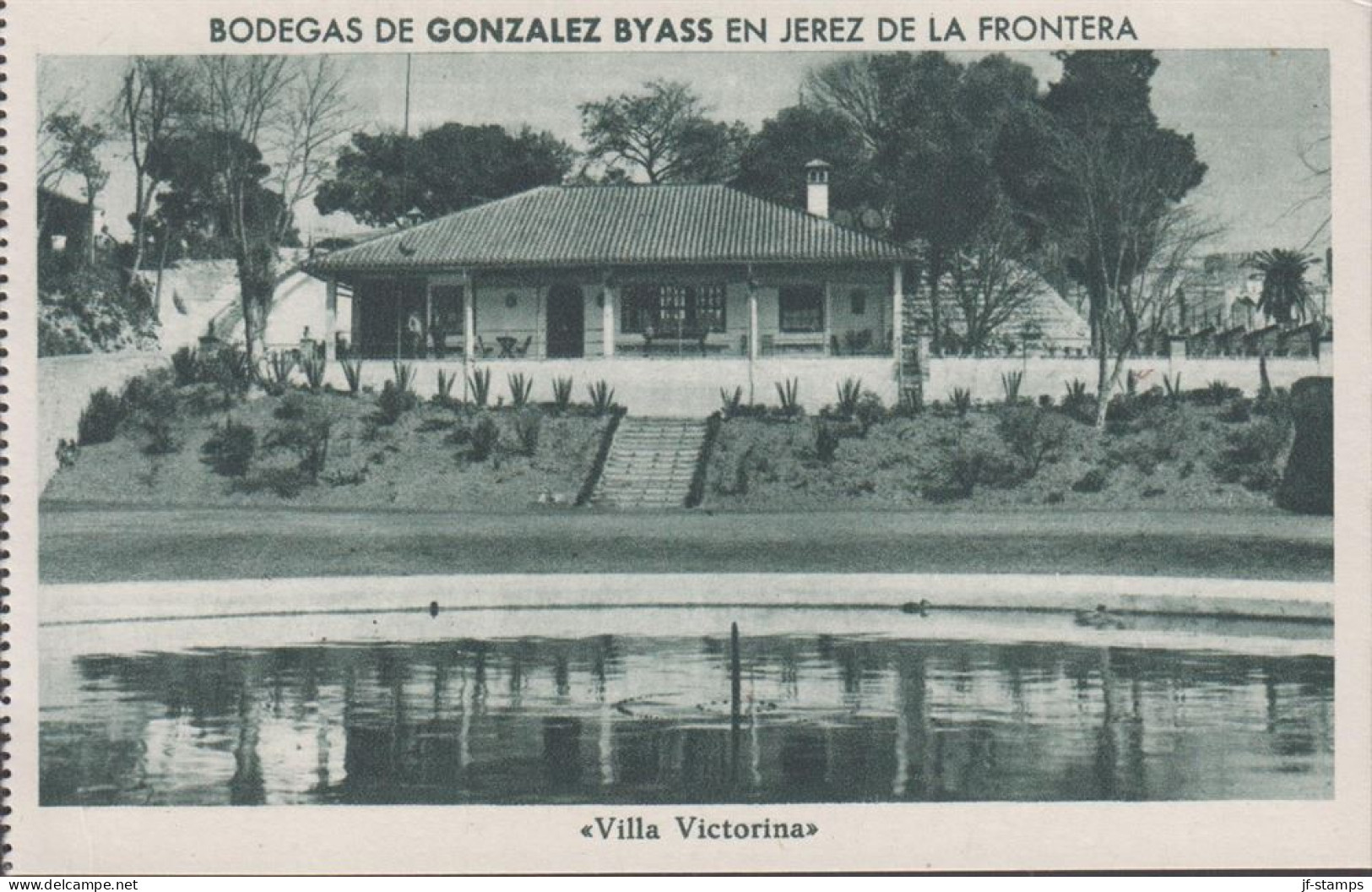 1930. ESPANA. Fine Postcard With Sherry Motive. BODEGAS DE GONZALEZ BYASS EN JEREZ DE LA FRONTERA. Villa V... - JF445055 - Altri & Non Classificati