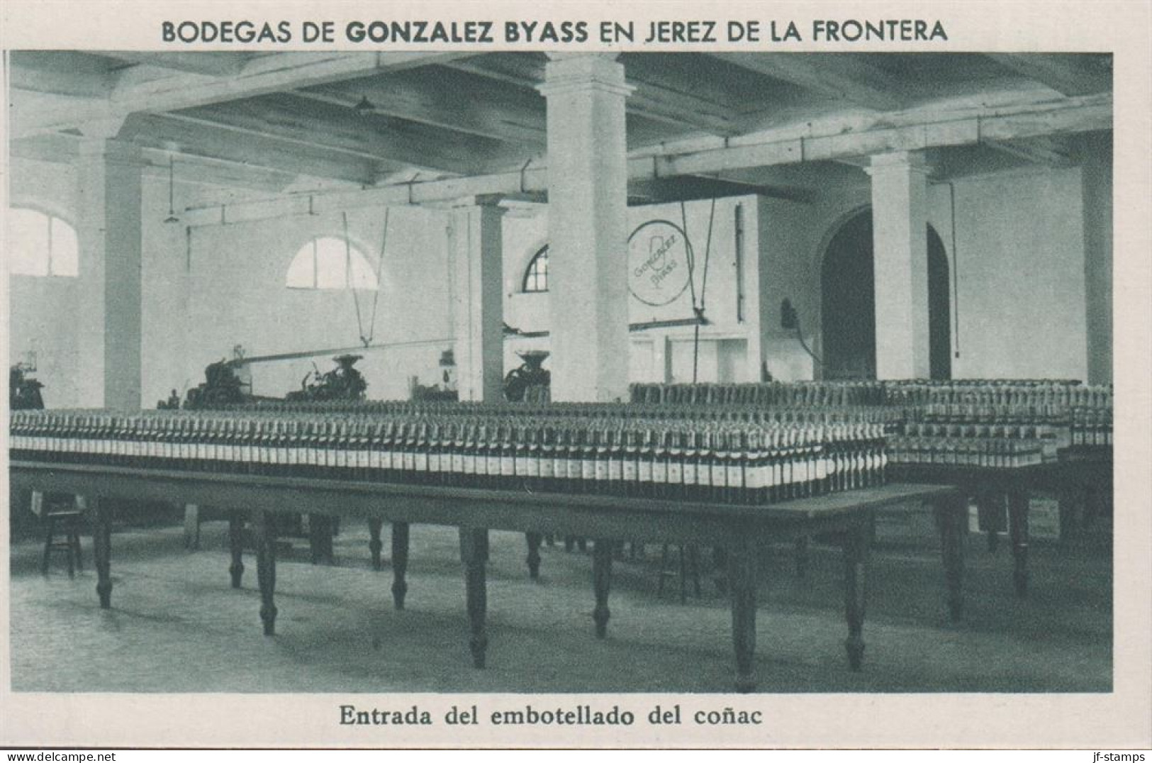 1930. ESPANA. Fine Postcard With Sherry Motive. BODEGAS DE GONZALEZ BYASS EN JEREZ DE LA FRONTERA. Entrada... - JF445057 - Autres & Non Classés