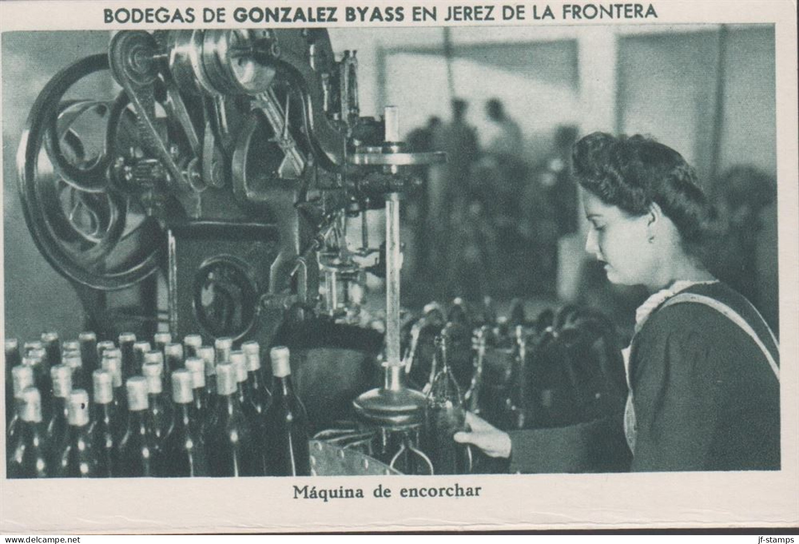 1930. ESPANA. Fine Postcard With Sherry Motive. BODEGAS DE GONZALEZ BYASS EN JEREZ DE LA FRONTERA. Maquina... - JF445059 - Autres & Non Classés