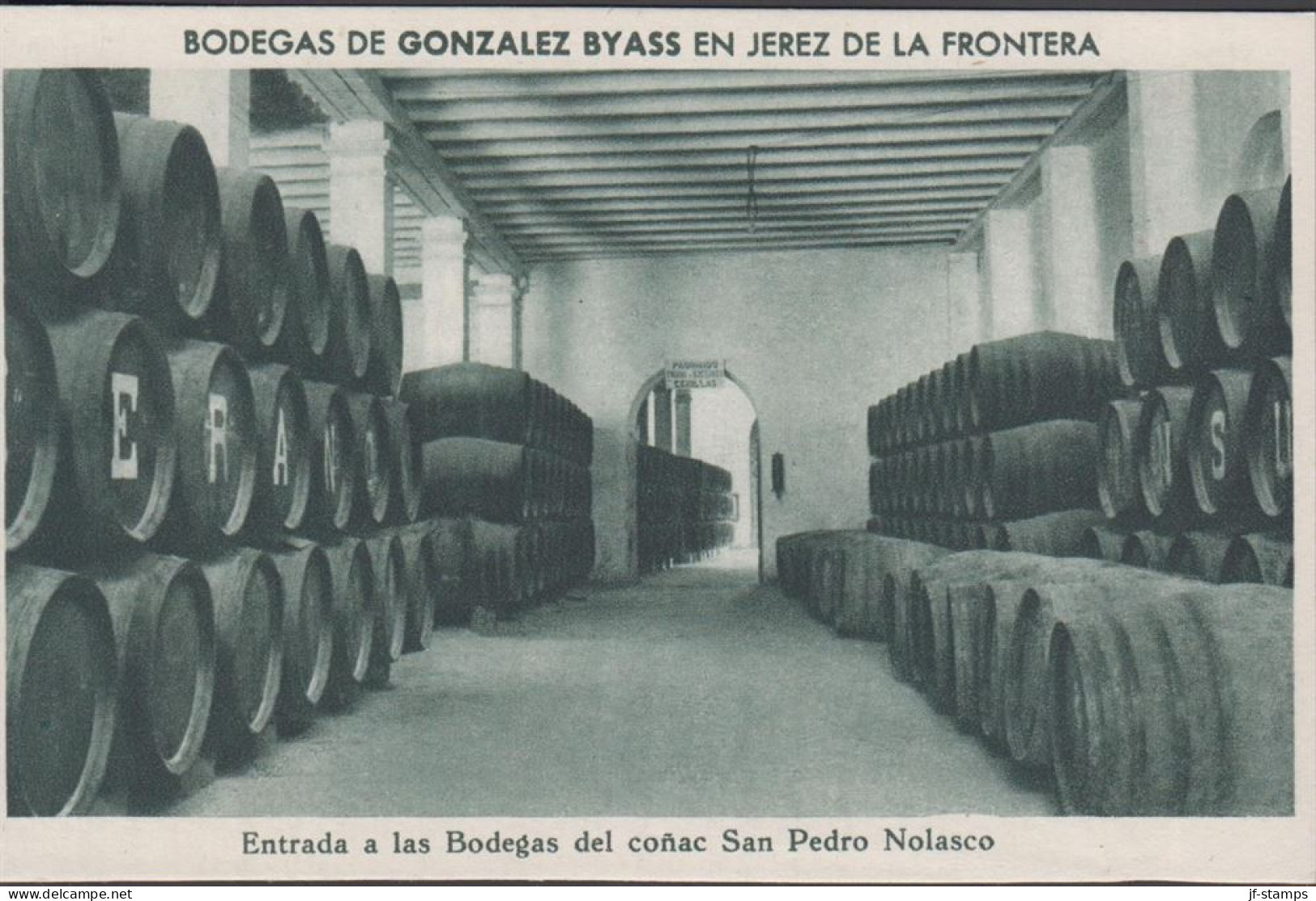 1930. ESPANA. Fine Postcard With Sherry Motive. BODEGAS DE GONZALEZ BYASS EN JEREZ DE LA FRONTERA. Entrada... - JF445062 - Other & Unclassified