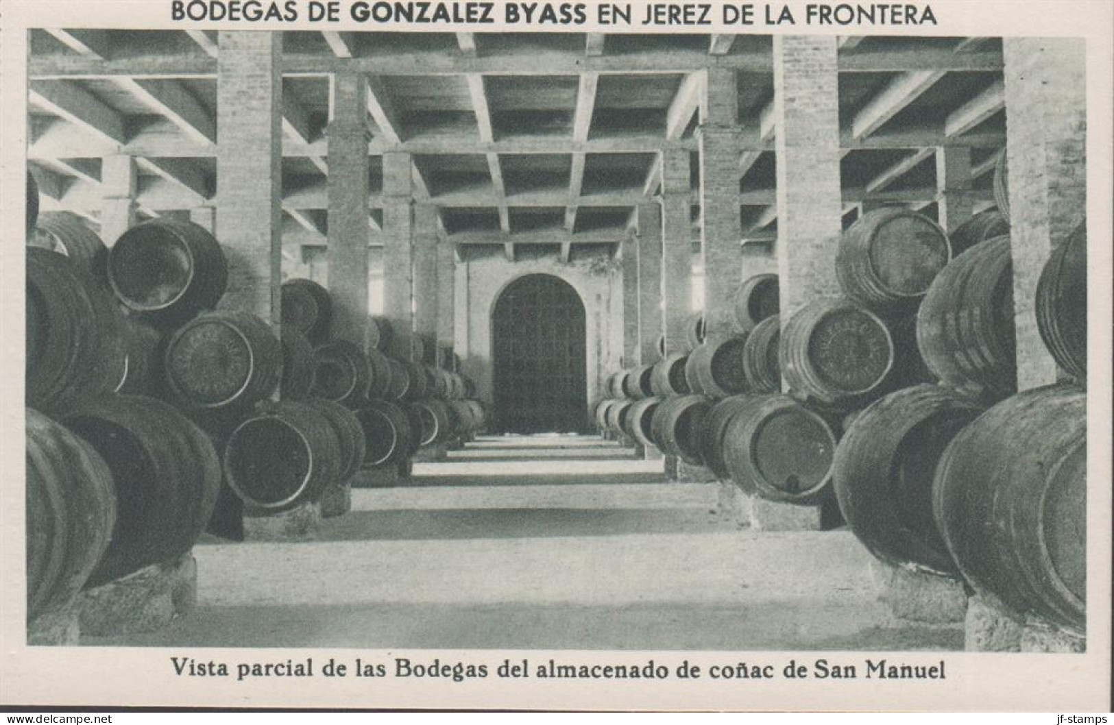 1930. ESPANA. Fine Postcard With Sherry Motive. BODEGAS DE GONZALEZ BYASS EN JEREZ DE LA FRONTERA. Vista P... - JF445063 - Altri & Non Classificati