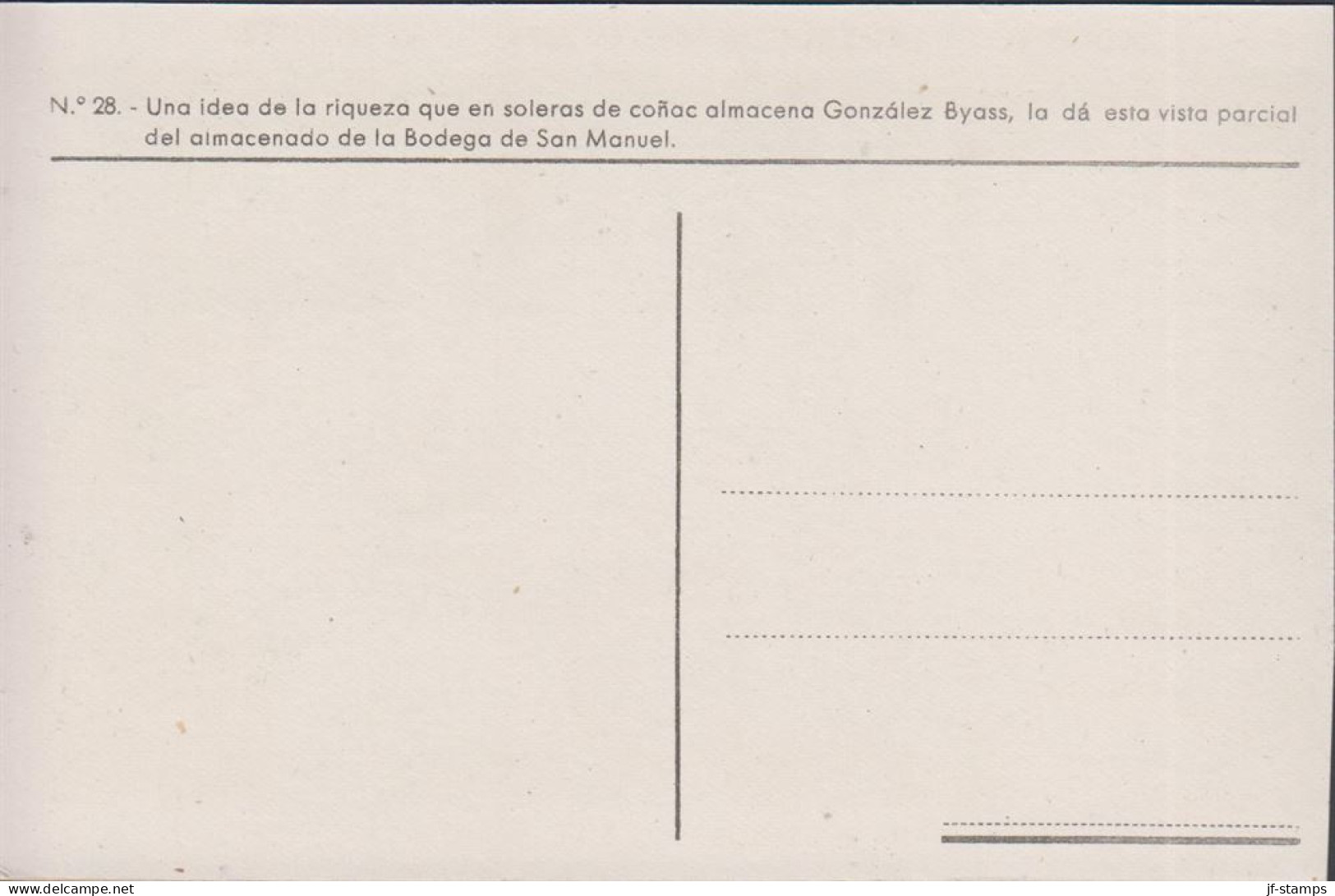 1930. ESPANA. Fine Postcard With Sherry Motive. BODEGAS DE GONZALEZ BYASS EN JEREZ DE LA FRONTERA. Detalle... - JF445064 - Otros & Sin Clasificación