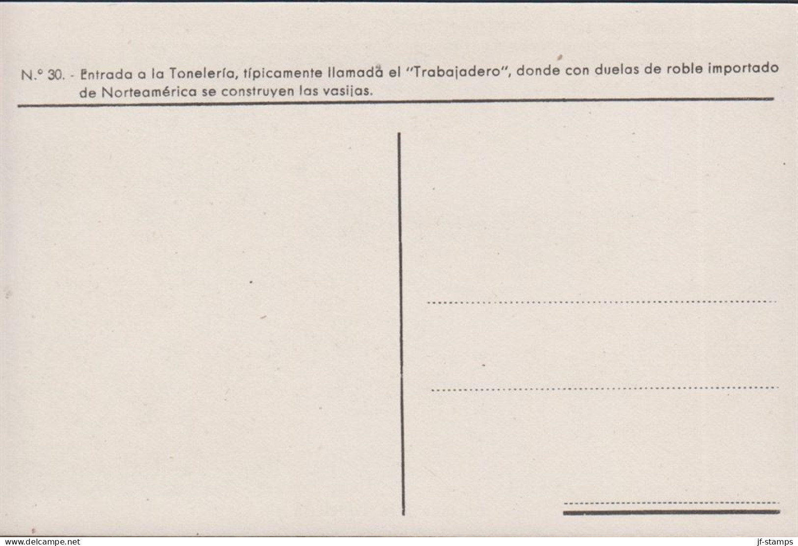 1930. ESPANA. Fine Postcard With Sherry Motive. BODEGAS DE GONZALEZ BYASS EN JEREZ DE LA FRONTERA. Entrada... - JF445066 - Andere & Zonder Classificatie