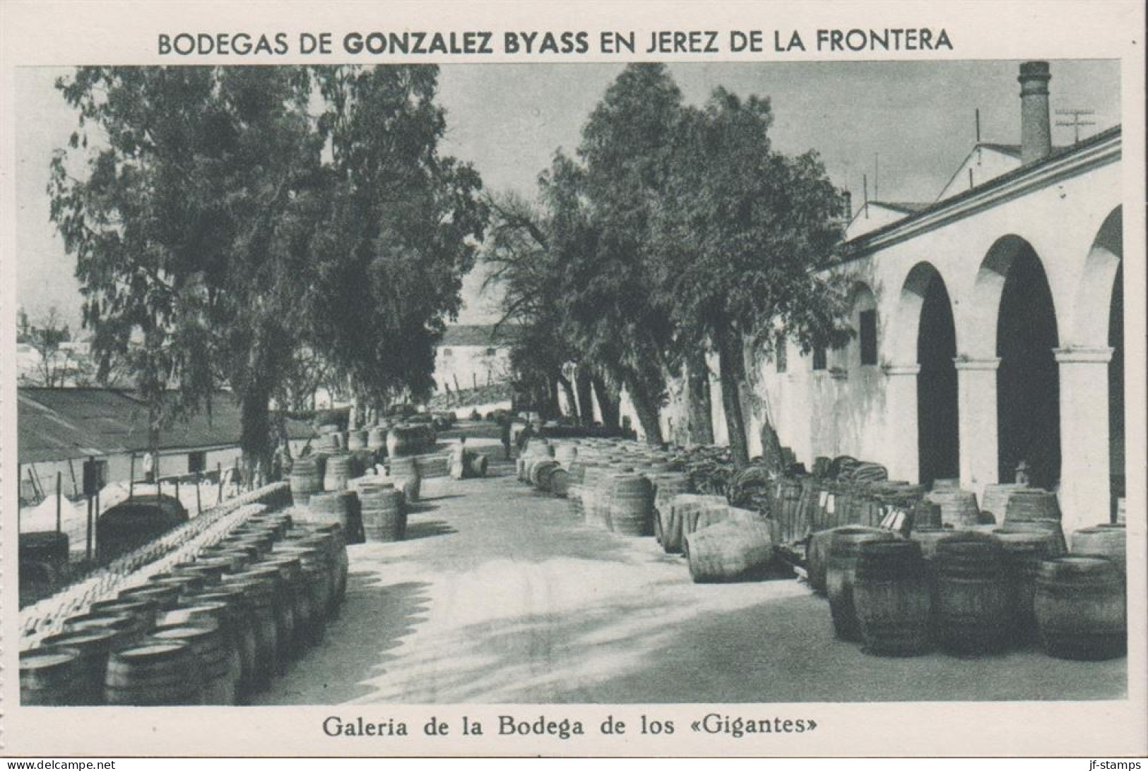 1930. ESPANA. Fine Postcard With Sherry Motive. BODEGAS DE GONZALEZ BYASS EN JEREZ DE LA FRONTERA. Galeria... - JF445069 - Other & Unclassified