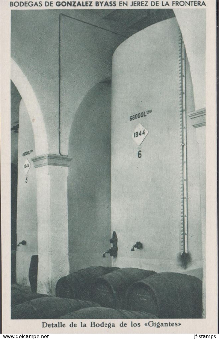 1930. ESPANA. Fine Postcard With Sherry Motive. BODEGAS DE GONZALEZ BYASS EN JEREZ DE LA FRONTERA. Detalle... - JF445070 - Other & Unclassified