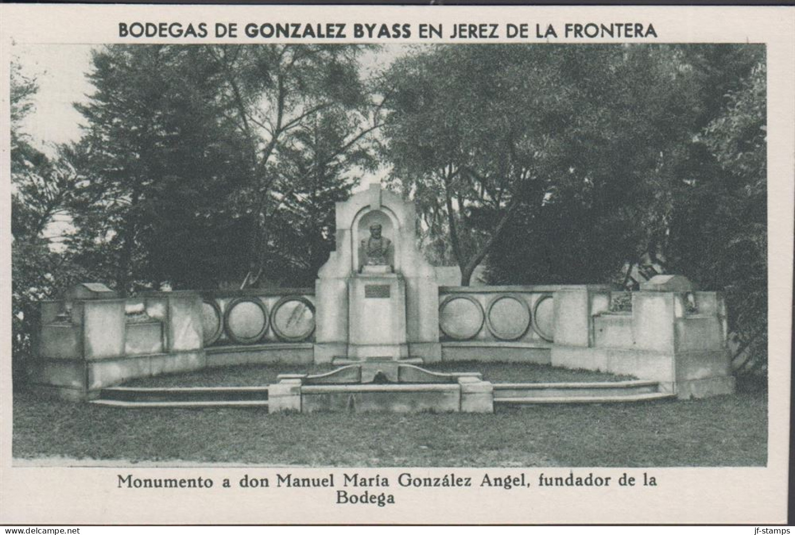 1930. ESPANA. Fine Postcard With Sherry Motive. BODEGAS DE GONZALEZ BYASS EN JEREZ DE LA FRONTERA. Monumen... - JF445072 - Other & Unclassified