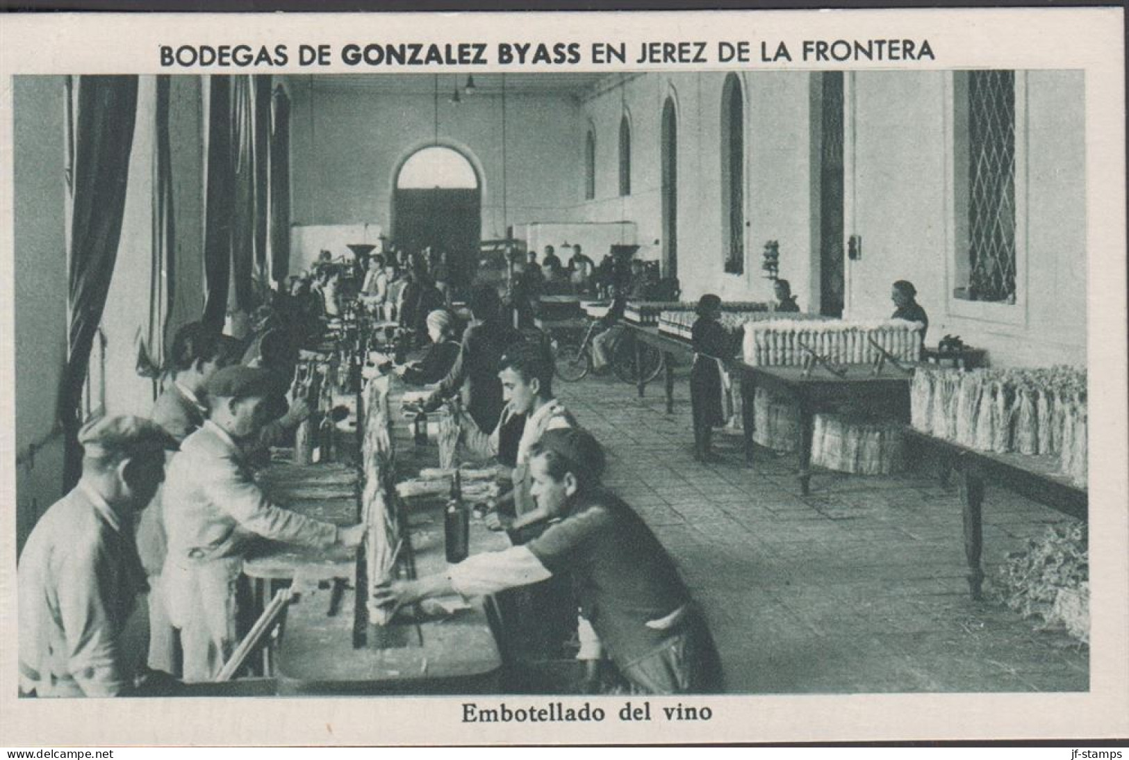 1930. ESPANA. Fine Postcard With Sherry Motive. BODEGAS DE GONZALEZ BYASS EN JEREZ DE LA FRONTERA. Embotel... - JF445076 - Autres & Non Classés