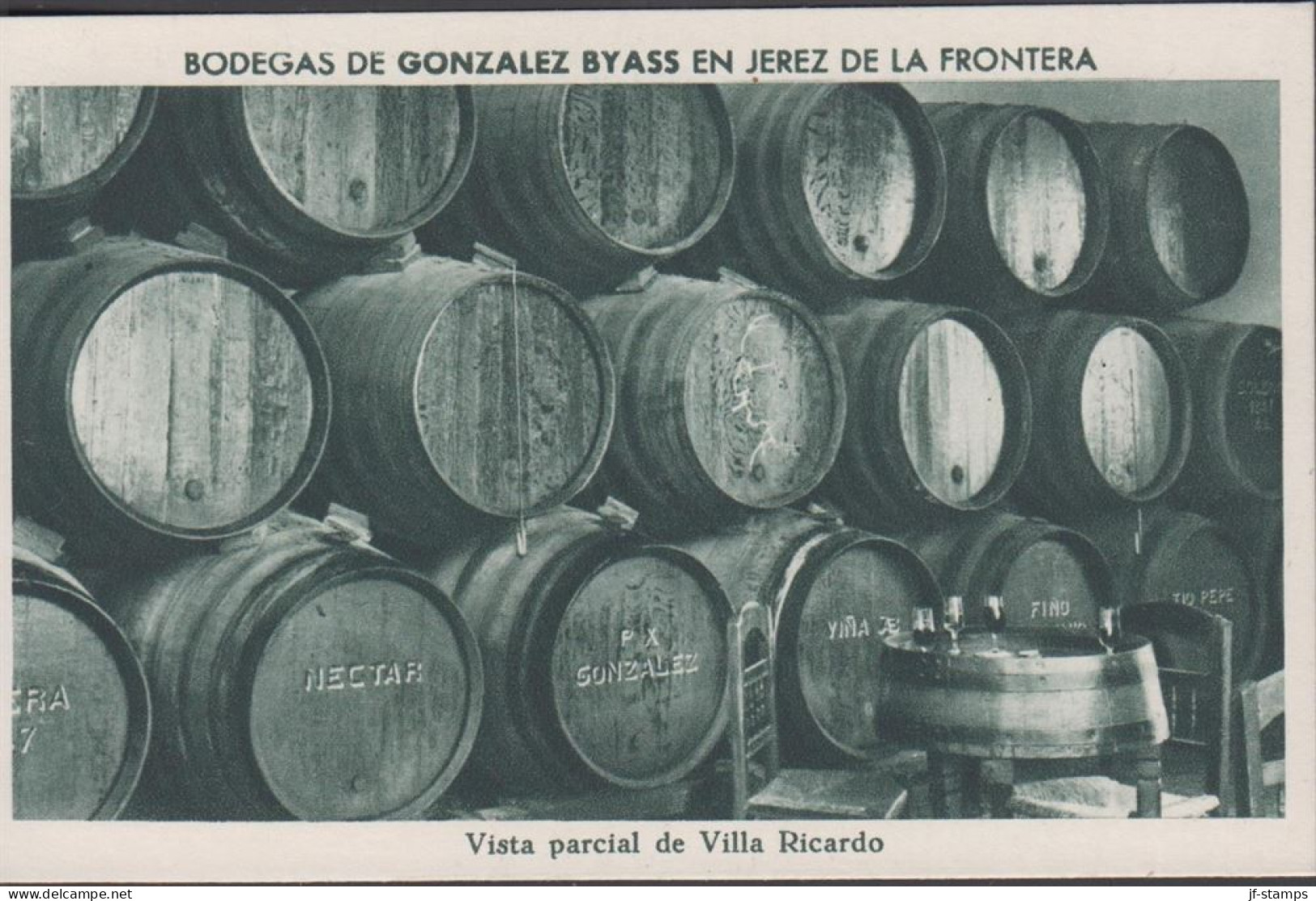 1930. ESPANA. Fine Postcard With Sherry Motive. BODEGAS DE GONZALEZ BYASS EN JEREZ DE LA FRONTERA. Vista P... - JF445078 - Andere & Zonder Classificatie