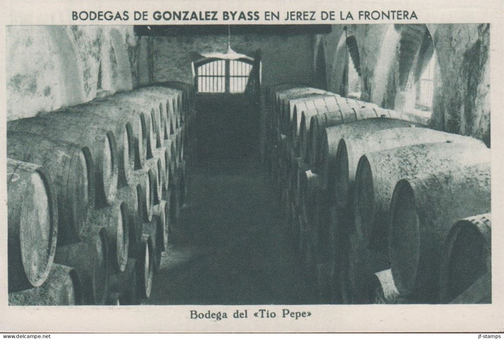 1930. ESPANA. Fine Postcard With Sherry Motive. BODEGAS DE GONZALEZ BYASS EN JEREZ DE LA FRONTERA. Bodega ... - JF445080 - Sonstige & Ohne Zuordnung