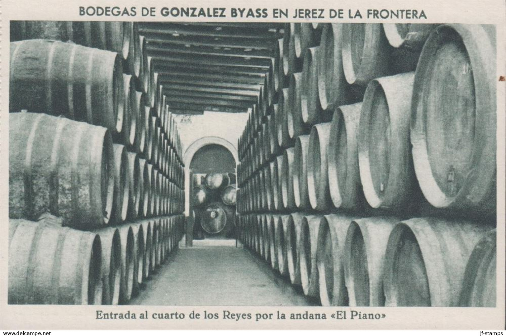 1930. ESPANA. Fine Postcard With Sherry Motive. BODEGAS DE GONZALEZ BYASS EN JEREZ DE LA FRONTERA. Entrada... - JF445081 - Other & Unclassified