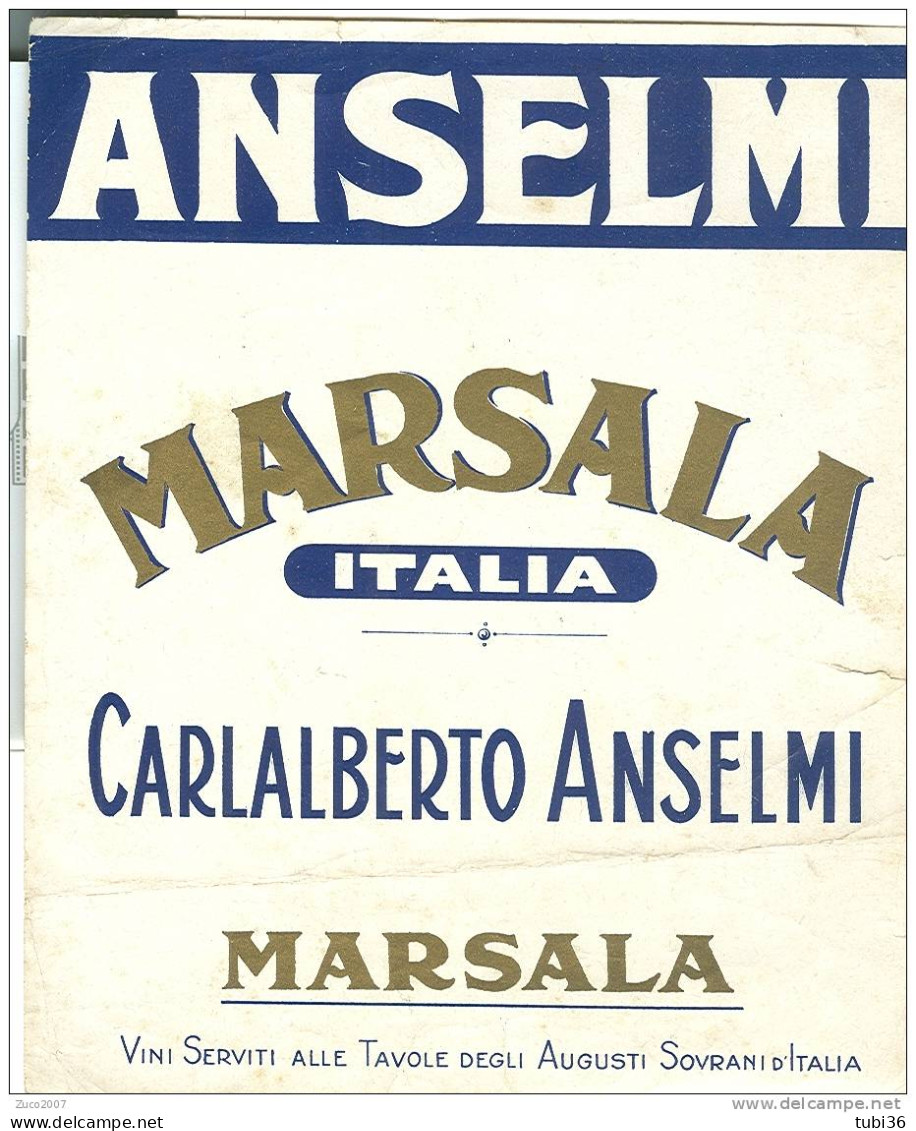 ANSELMI - MARSALA - ETICHETTA  11,5 X 14 - Marsala