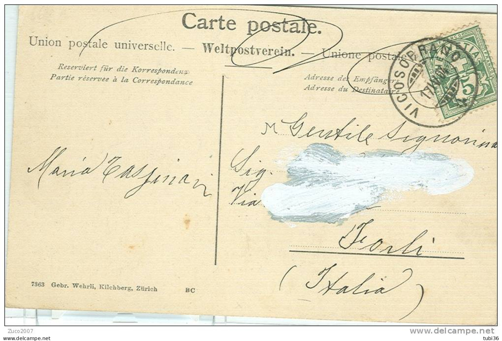 SOGLIO, Piz Badile P. Cengalo E Val  Bondasca, Postkarte, Schwarz Und Weiß, Verwendet 1904 Für Italien, Geringe Größe 9 - Soglio