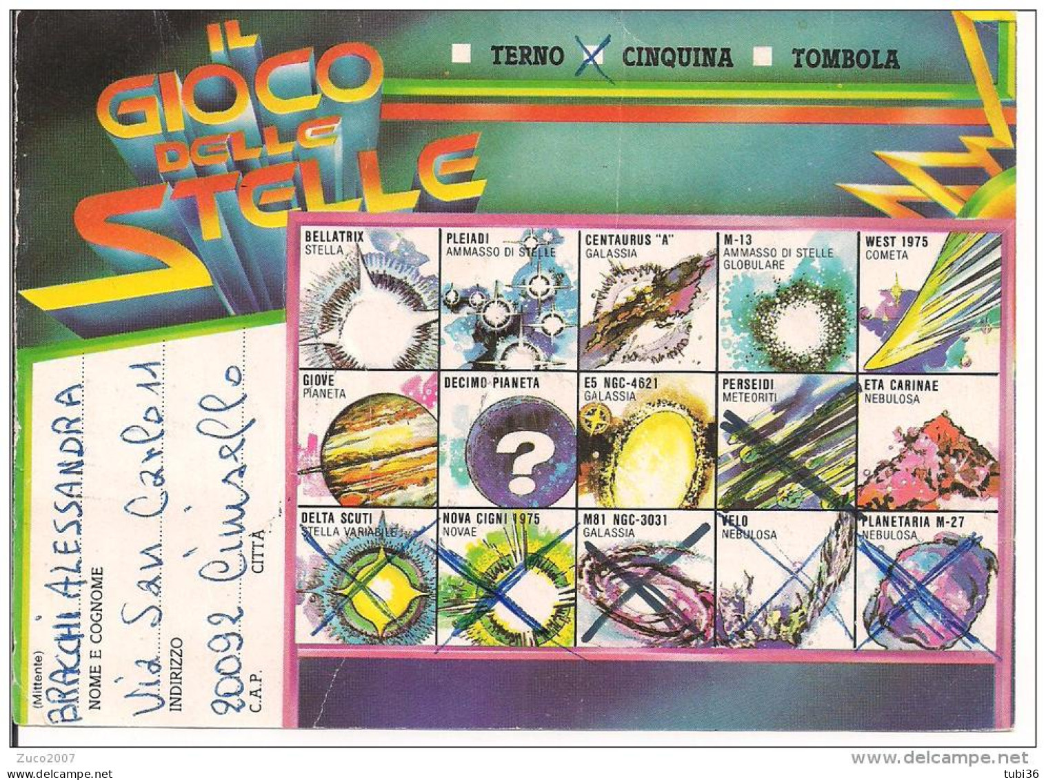 IL GIOCO DELLE STELLE,CONCORSO CARTELLA N.19, PUBBLICITA RAI, FABBRI EDIRTORI, ITALIA SERA, RAIUNO, ALITALIA, 1984, - Non Classificati