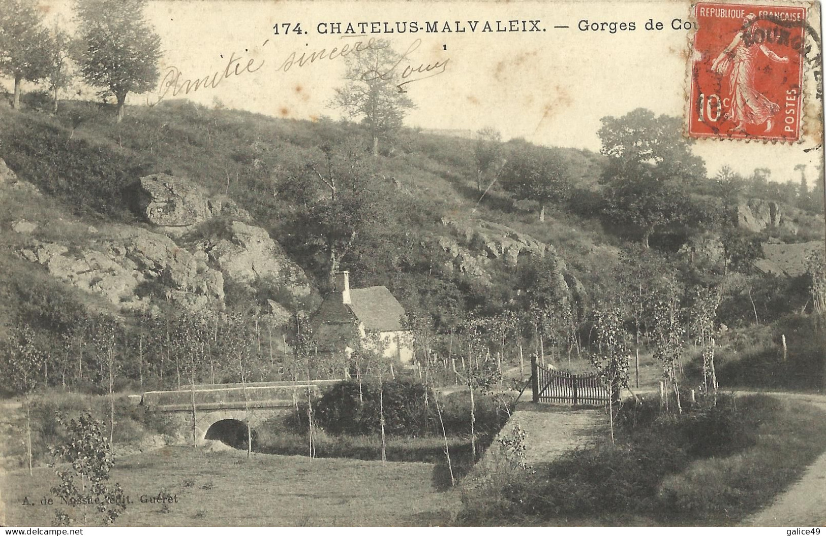 10436 CPA Chatelus Malvaleix - Gorges De Coudane - Chatelus Malvaleix