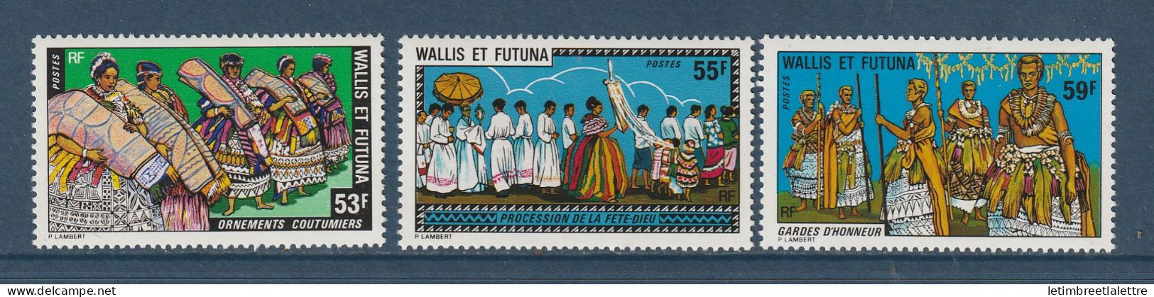 Wallis Et Futuna - YT N° 221 à 223 ** - Neuf Sans Charnière - 1978 - Neufs
