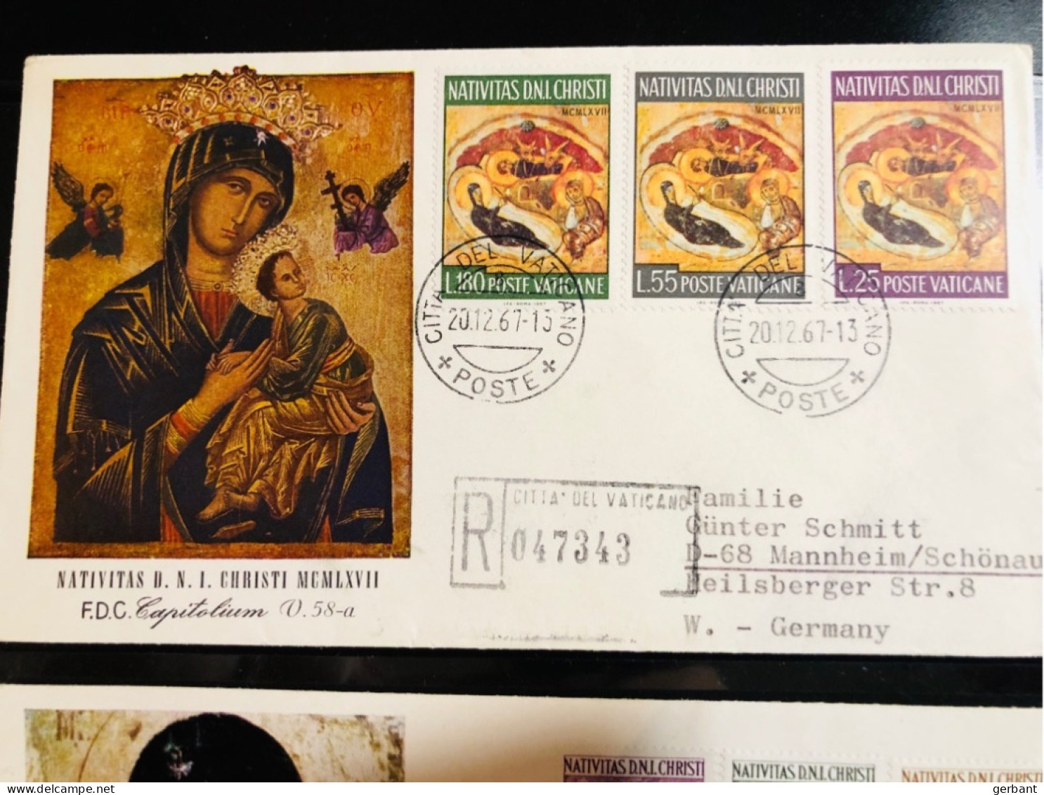 Vatican : 2 Lettres Nativité - Covers & Documents