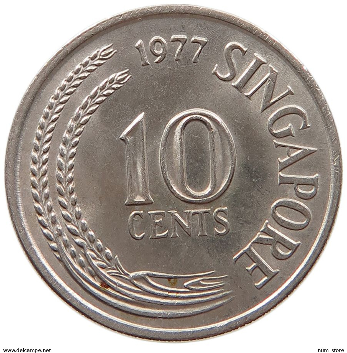 SINGAPORE 10 CENTS 1977  #MA 068687 - Singapur