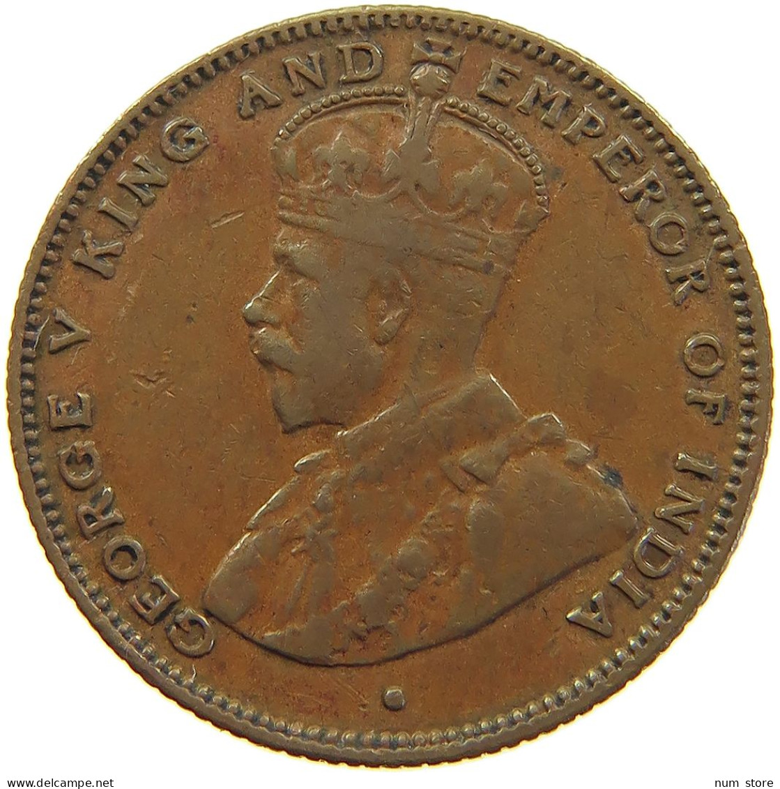 STRAITS SETTLEMENTS 1/2 CENT 1916 GEORGE V. (1910-1936) #MA 068543 - Colonie