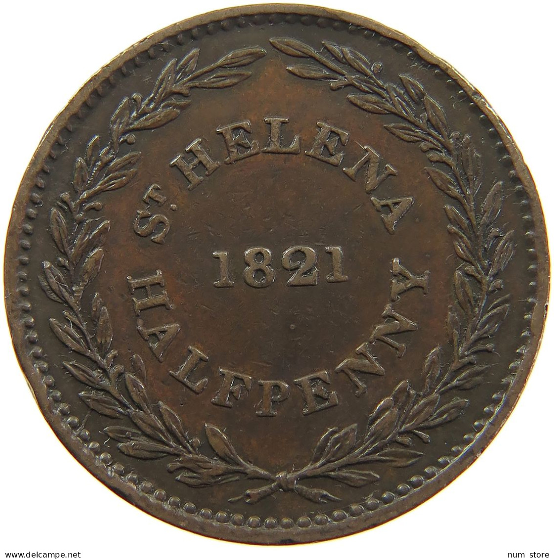 ST. HELENA 1/2 PENNY HALFPENNY 1821 GEORGE IV. (1820-1830) #MA 101997 - Sainte-Hélène