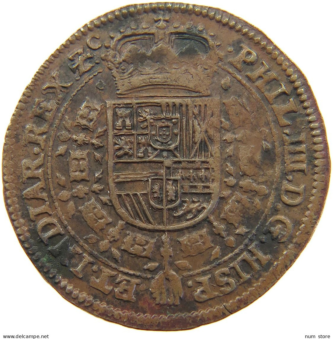 SPANISH NETHERLANDS RECHENPFENNIG JETON 1648 FELIPE IV. 1621-1665 #MA 068951 - Spanish Netherlands