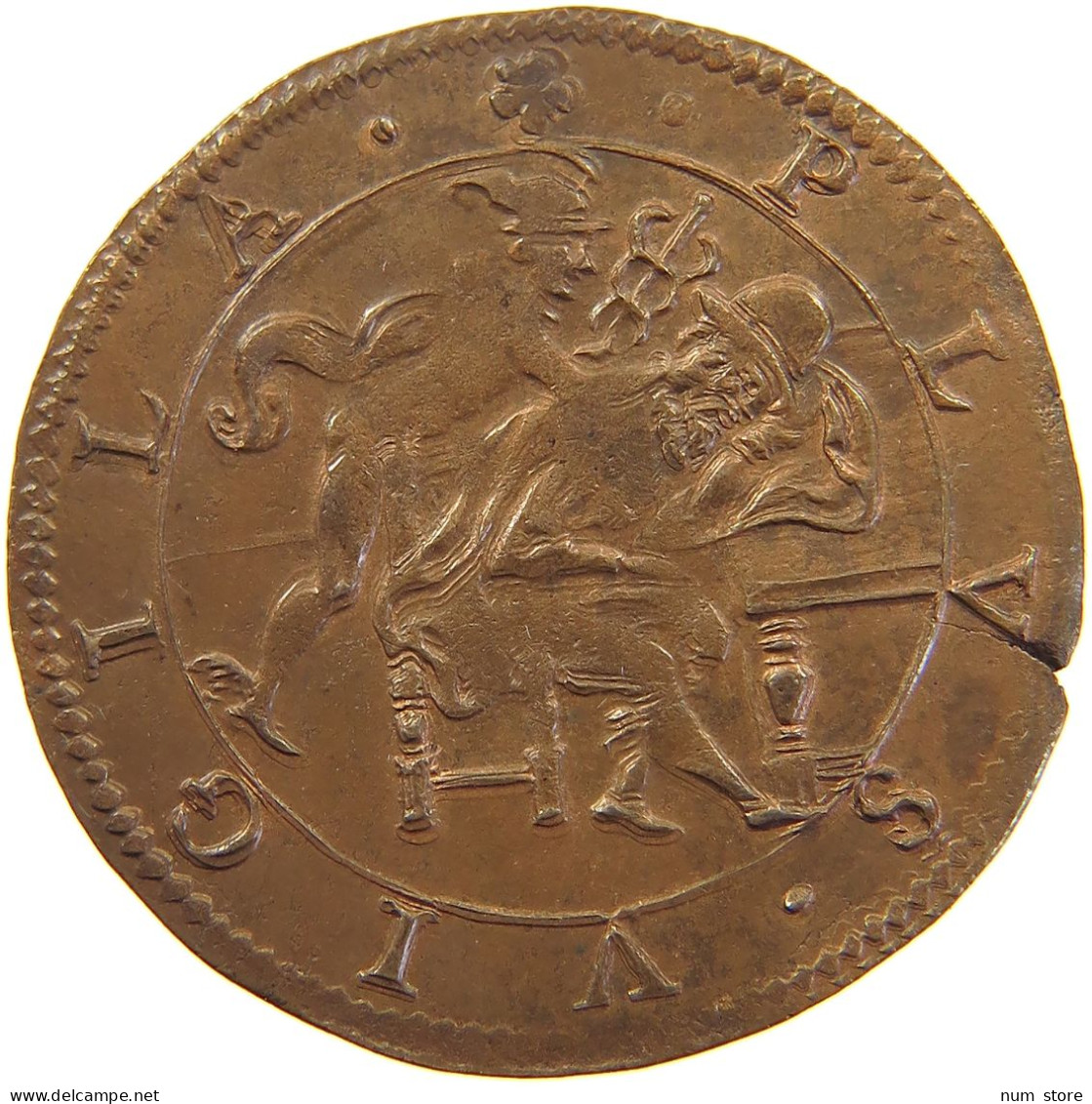 SPANISH NETHERLANDS RECHENPFENNIG JETON 1609 ALBERT AND ISABELLA COUNTY OF FLANDERS #MA 068956 - Spanish Netherlands