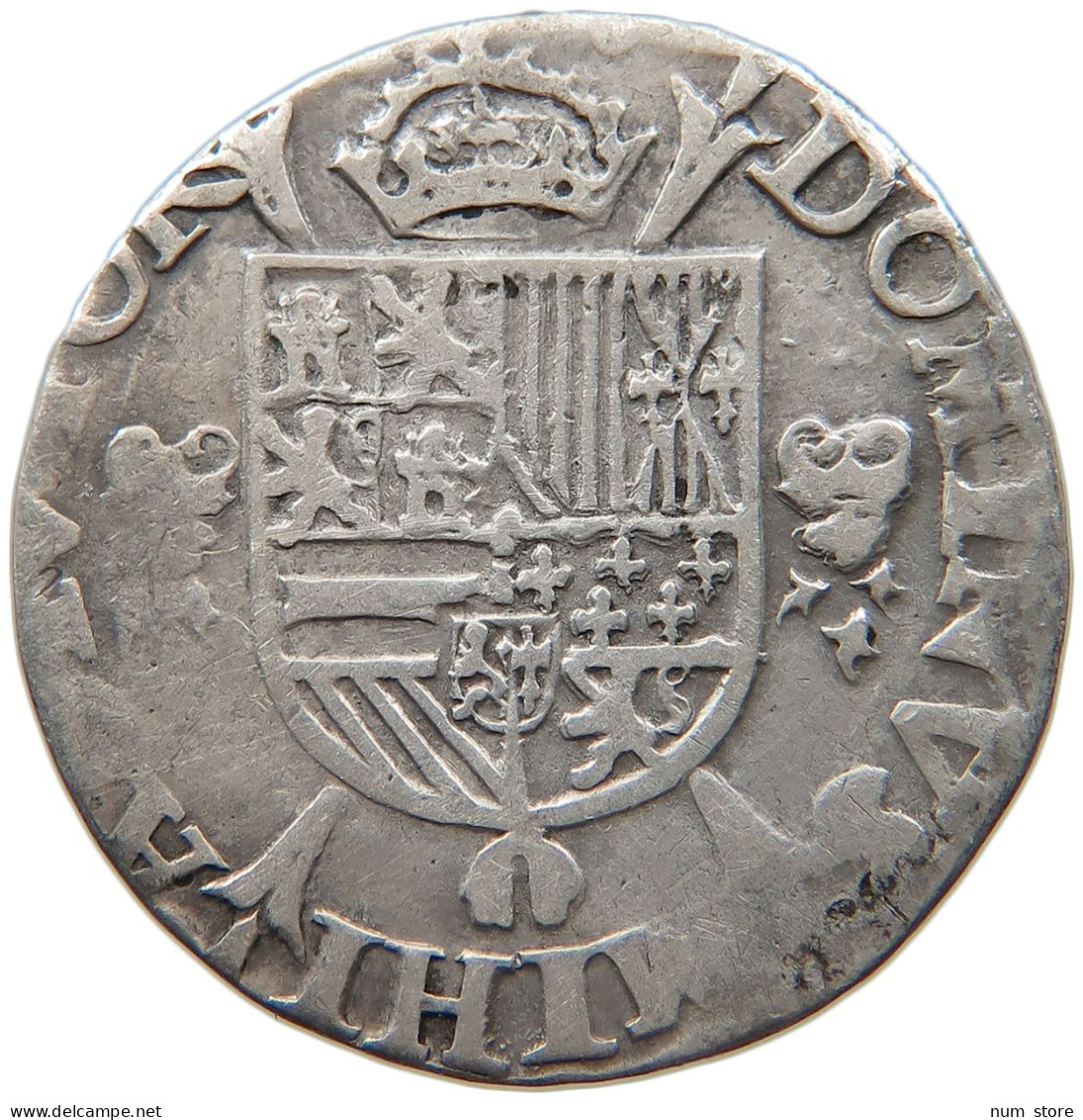 SPANISH NETHERLANDS 1/5 PHILIPSDAALDER ECU ESCUDO  FELIPE II. 1556-1598 #MA 105074 - Países Bajos Españoles