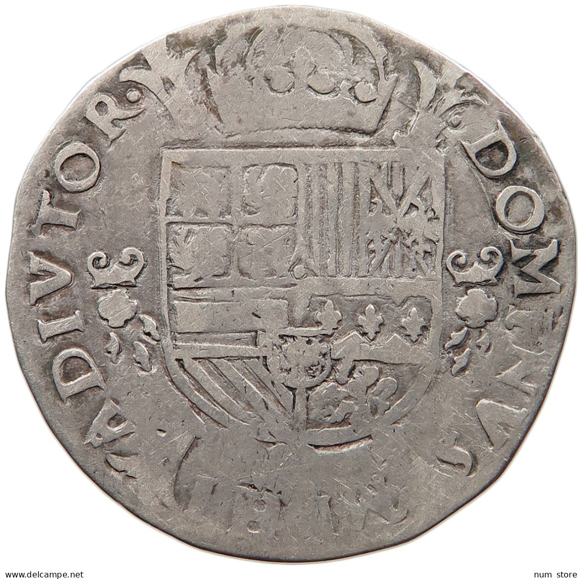 SPANISH NETHERLANDS 1/2 ESCUDO N.D. FELIPE II. 1556-1598 DORDRECHT #MA 103983 - Spanish Netherlands