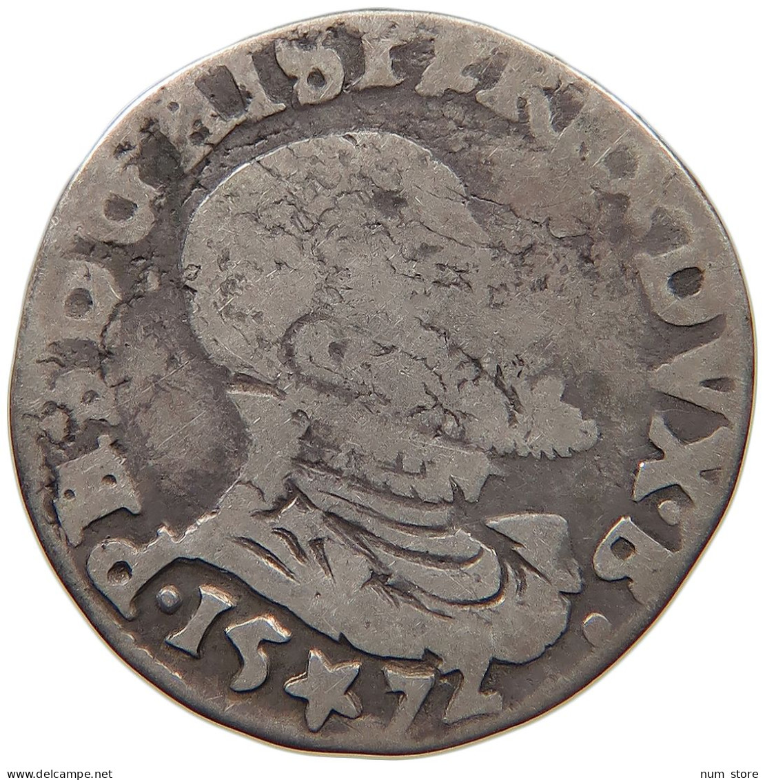 SPANISH NETHERLANDS 1/10 PHILIPSDAALDER 1572 FELIPE II. 1556-1598 #MA 105096 - Spanish Netherlands