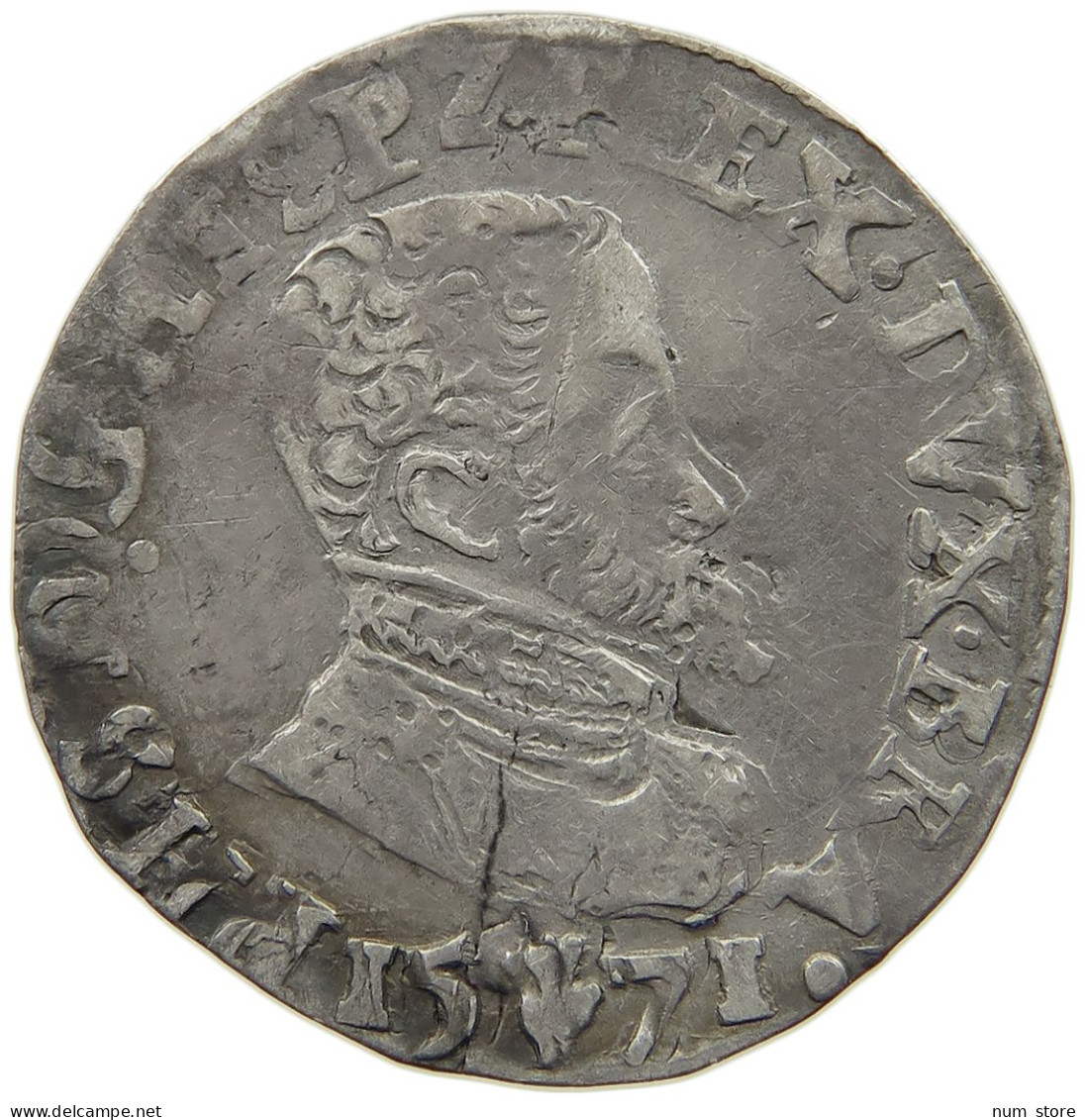 SPANISH NETHERLANDS 1/10 PHILIPSDAALDER 1571 FELIPE II. #MA 021311 - Pays Bas Espagnols