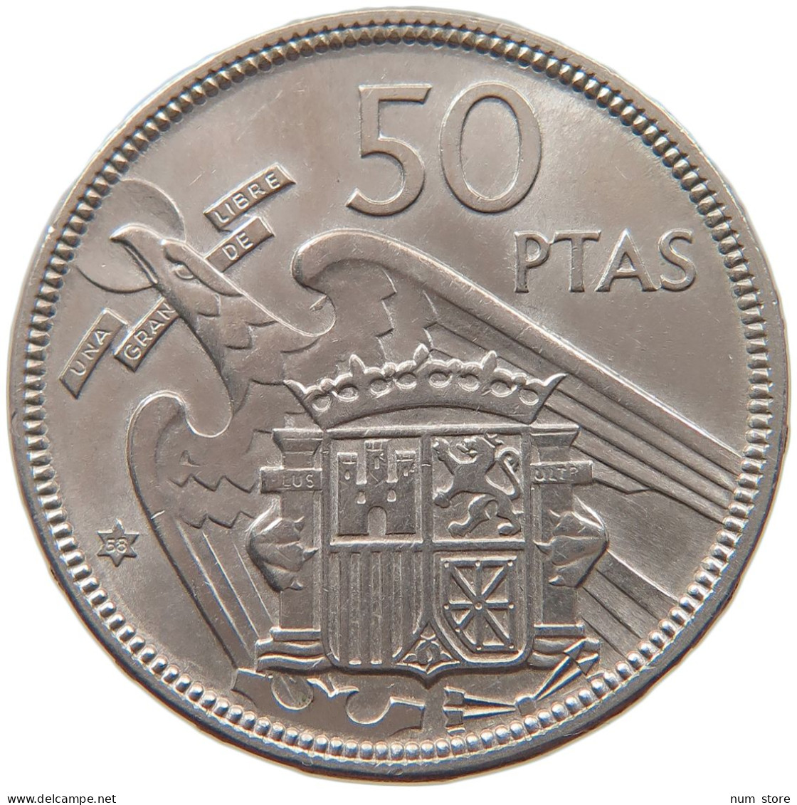 SPAIN 50 PESETAS 1957 58  #MA 059672 - 50 Peseta