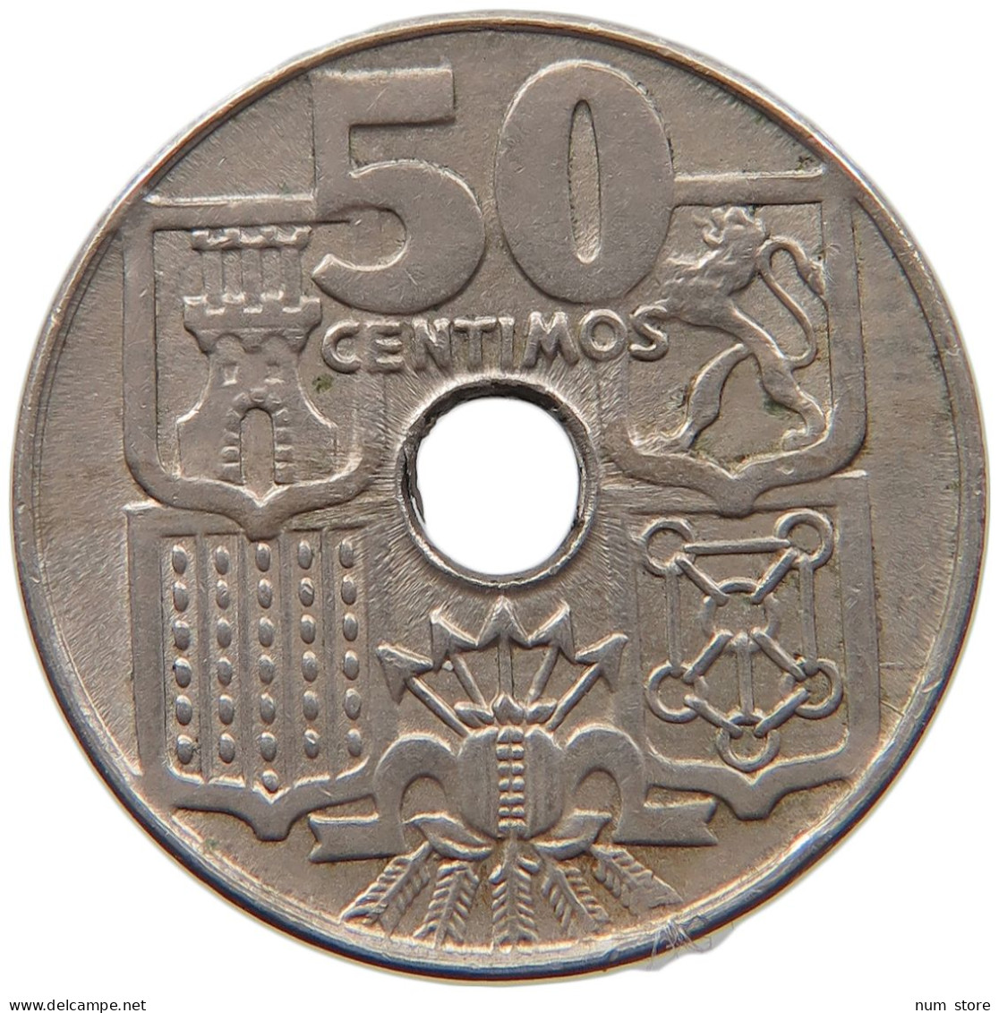 SPAIN 50 CENTIMOS 1949 53  #MA 065673 - 50 Centesimi