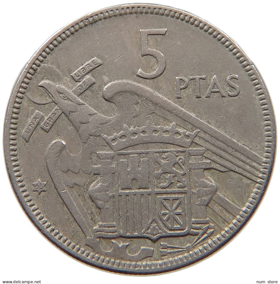 SPAIN 5 PESETAS 1957 63  #MA 065672 - 5 Pesetas