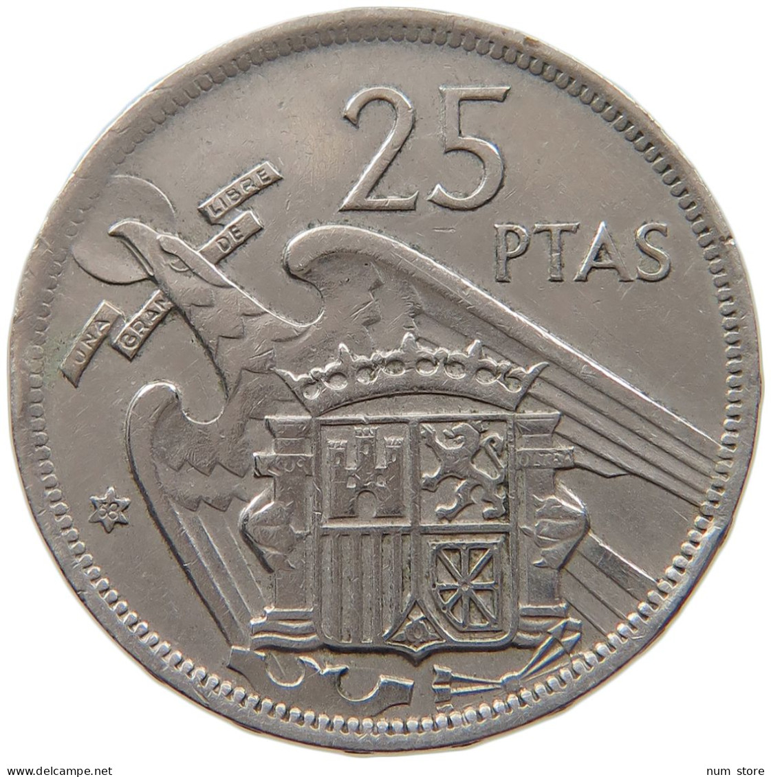 SPAIN 25 PESETAS 1957 58 FRANCISCO FRANCO 1939-1975 #MA 073136 - 25 Peseta