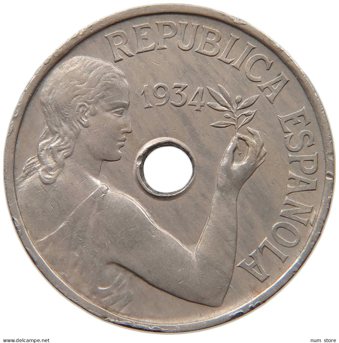 SPAIN 25 CENTIMOS 1934 ALFONSO XIII. (1886–1941) #MA 065671 - 25 Céntimos