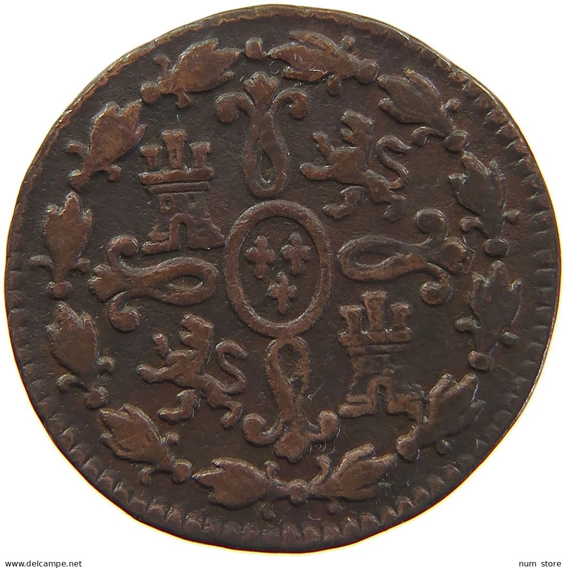 SPAIN 2 MARAVEDIS 1775 CARLOS III. 1759-1788. #MA 059614 - First Minting