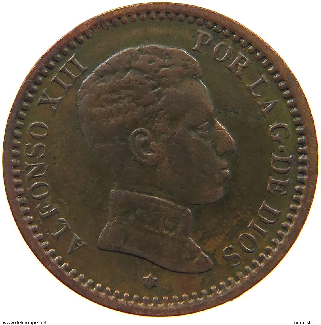 SPAIN 2 CENTIMOS 1904 ALFONSO XIII. 1886-1941 #MA 060414 - First Minting