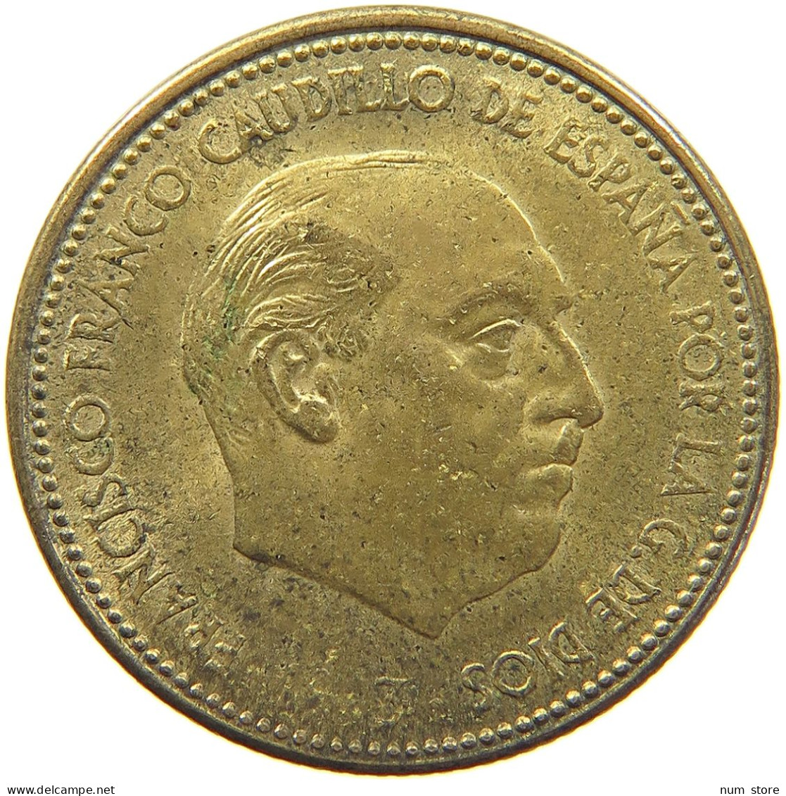 SPAIN 2 1/2 PESETAS 1953 WEAK STRUCK #MA 060394 - 2 Pesetas