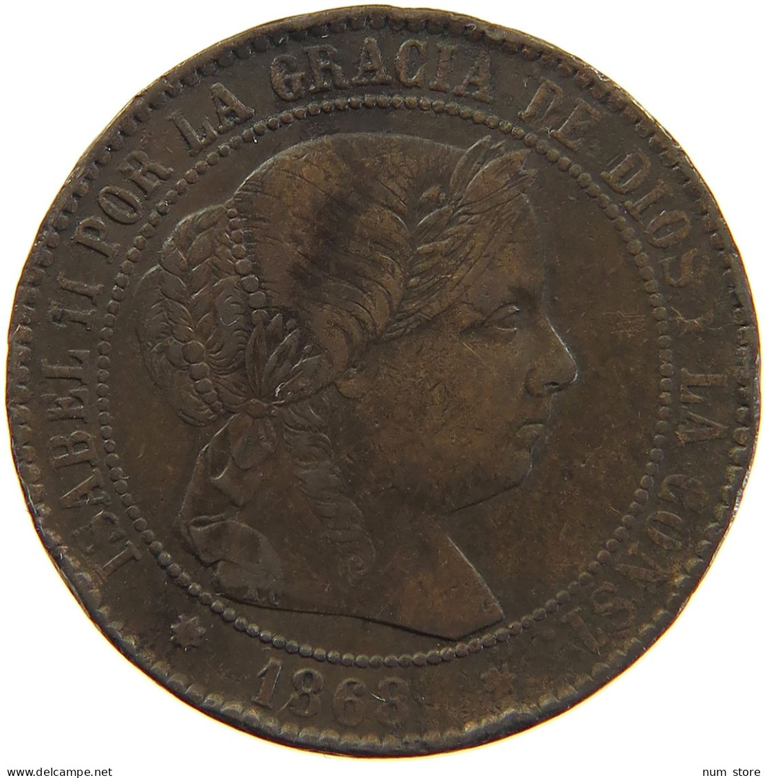 SPAIN 2 1/2 CENTIMOS 1868 ISABELL II. (1833–1868) #MA 067769 - Premières Frappes