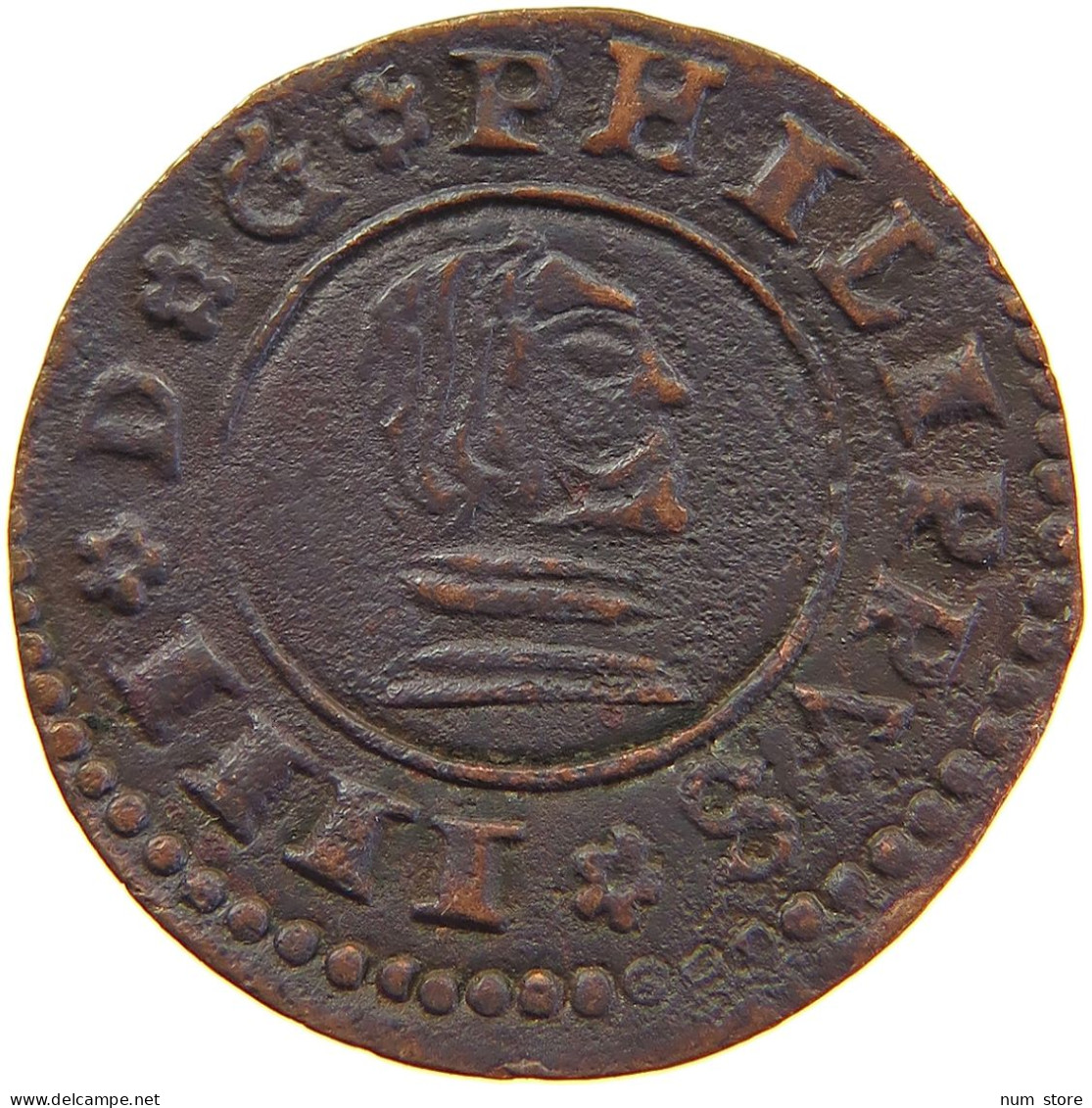 SPAIN 16 MARAVEDIS 1663 FELIPE IV. 1621-1665 #MA 059623 - First Minting