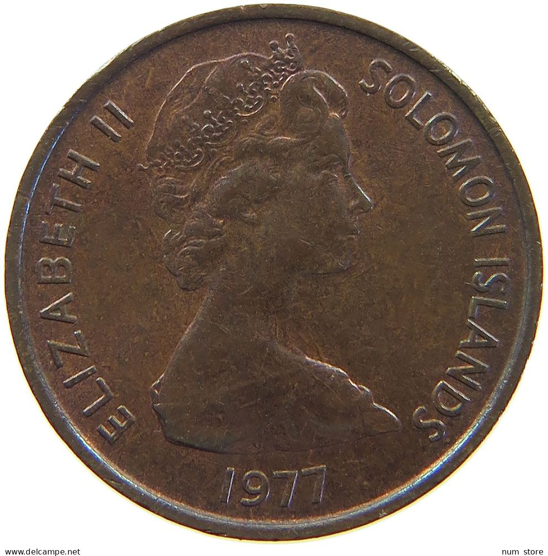 SOLOMON ISLANDS CENT 1977 ELIZABETH II. (1952-) #MA 065851 - Islas Salomón