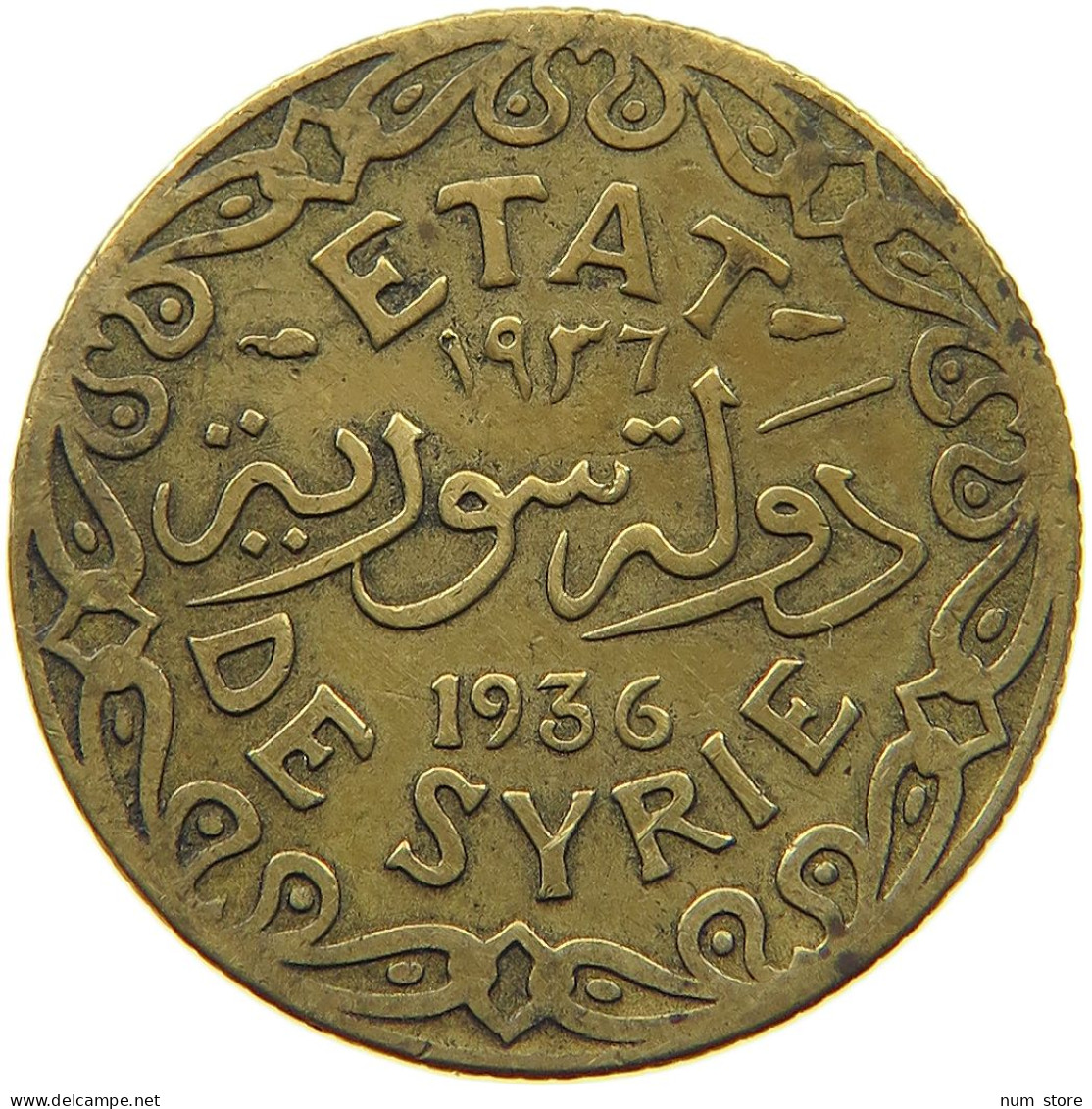 SYRIA 5 PIASTRES 1936  #MA 019073 - Syria