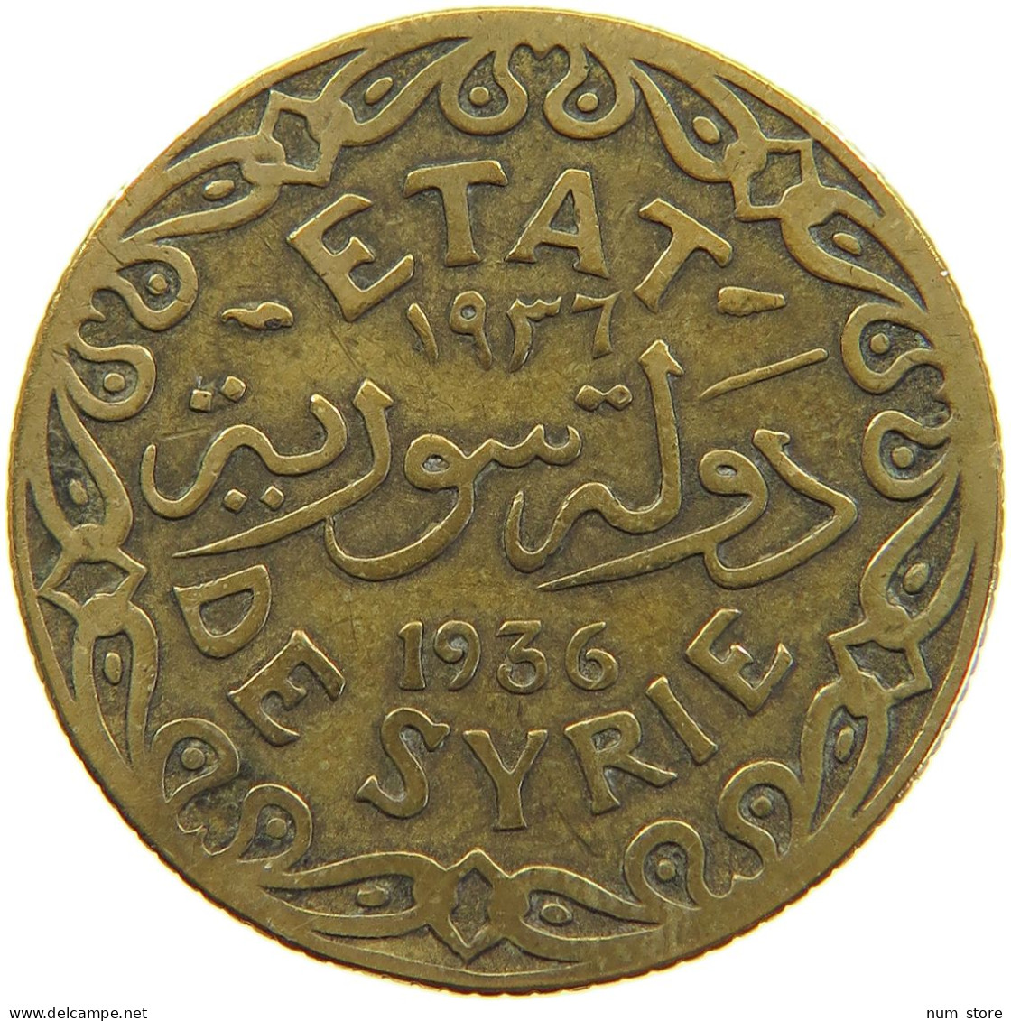 SYRIA 5 PIASTRES 1936  #MA 020790 - Syrië