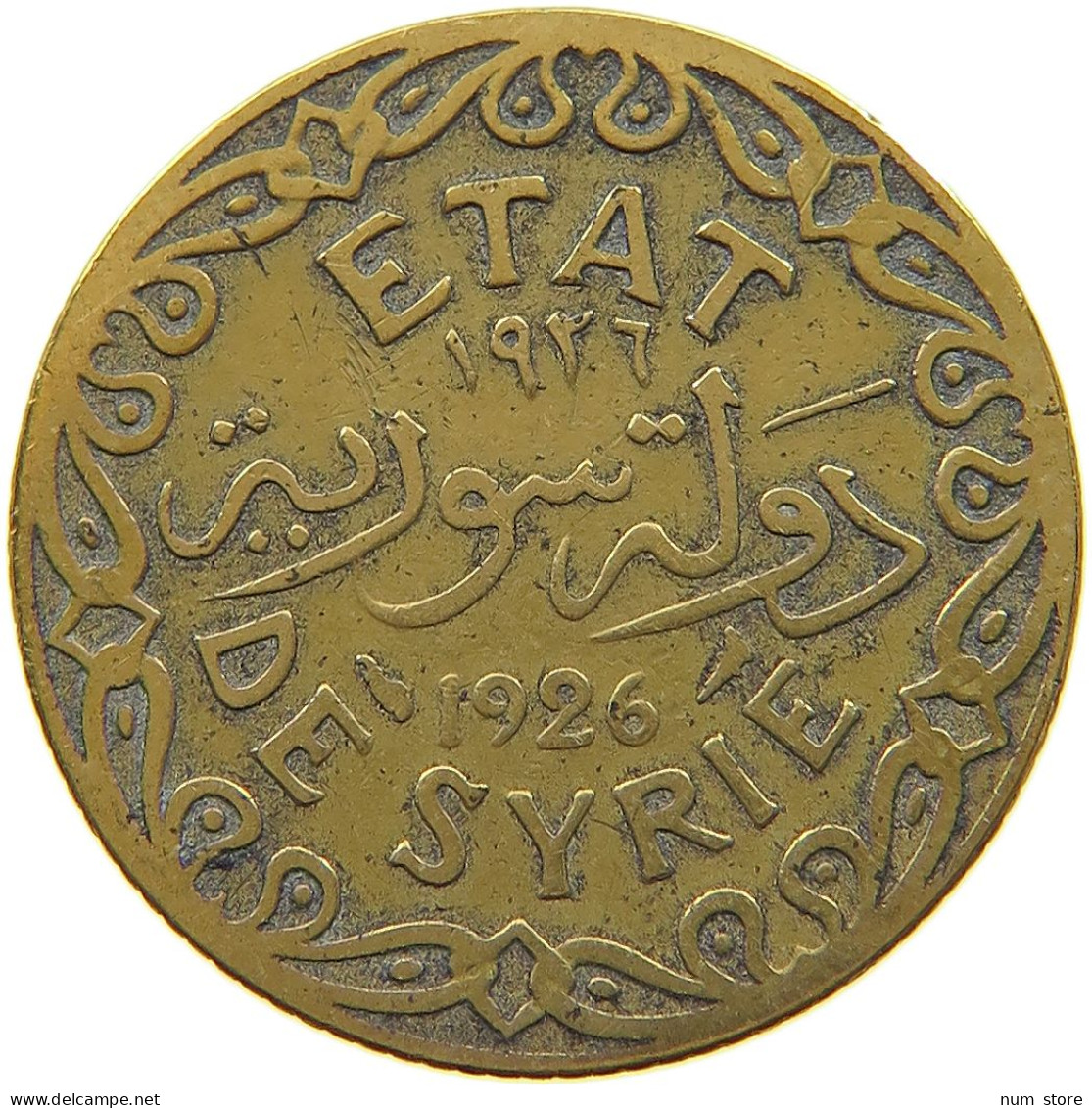 SYRIA 5 PIASTRES 1926  #MA 019076 - Syria