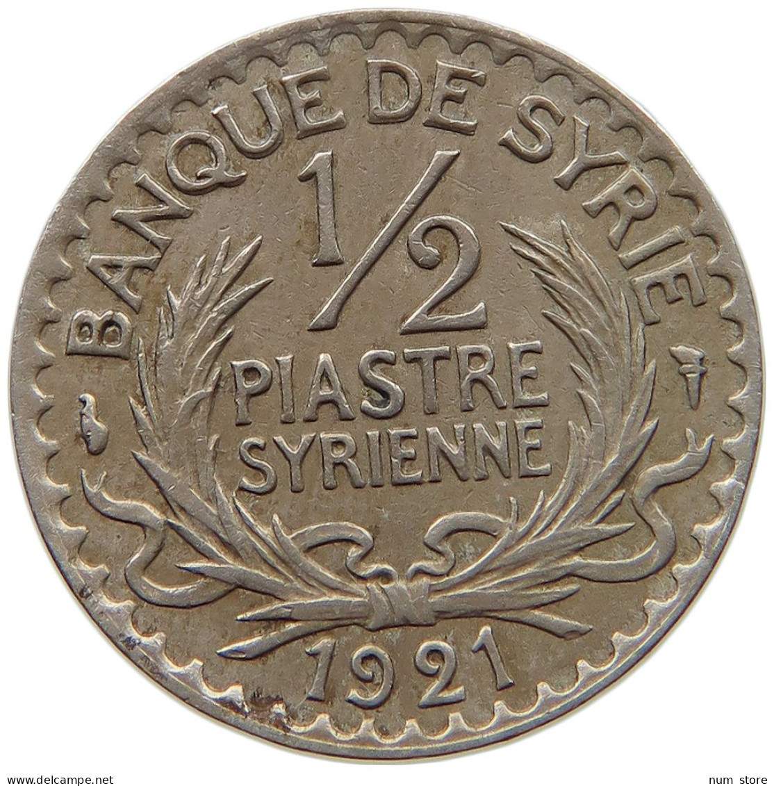 SYRIA 1/2 PIASTRE 1921  #MA 016733 - Syrie