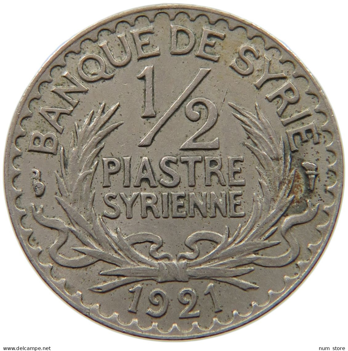 SYRIA 1/2 PIASTRE 1921  #MA 010537 - Syrie