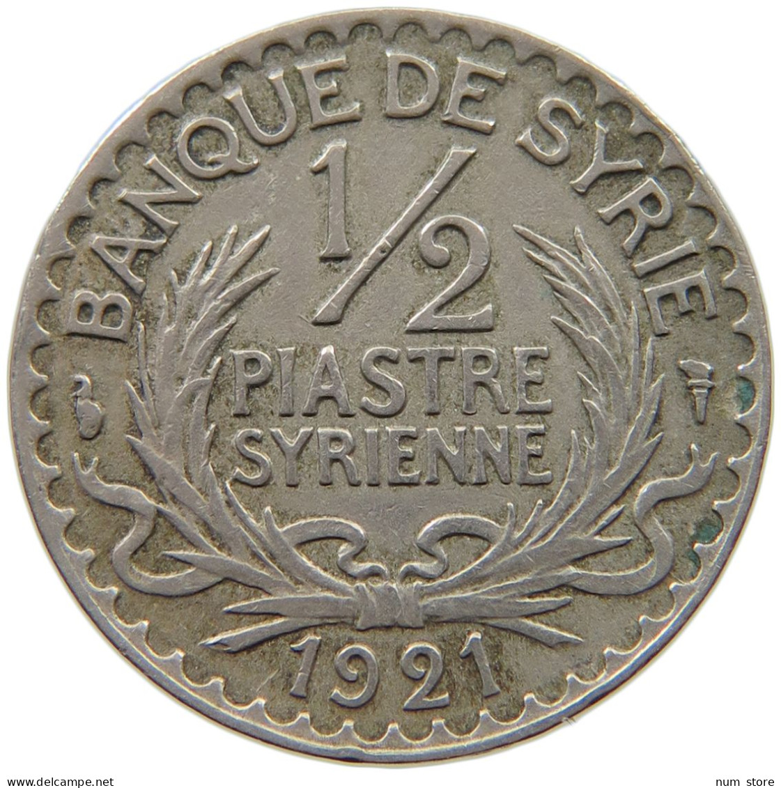 SYRIA 1/2 PIASTRE 1921  #MA 010536 - Syrie