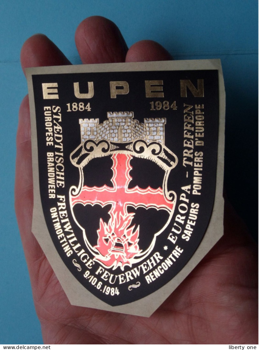 EUPEN 1884 - 1984 > Freiwillige FEUERWEHR Europe Treffen BRANDWEER >> ( See SCAN ) ! - Brandweer