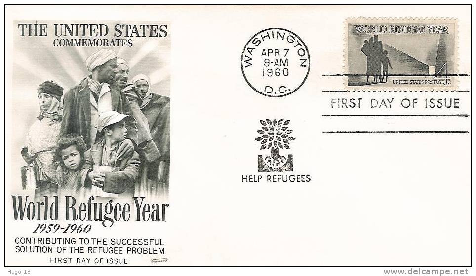 FDC  U.S.A  1960  World Refugee Year  1959-1960 - 1951-1960