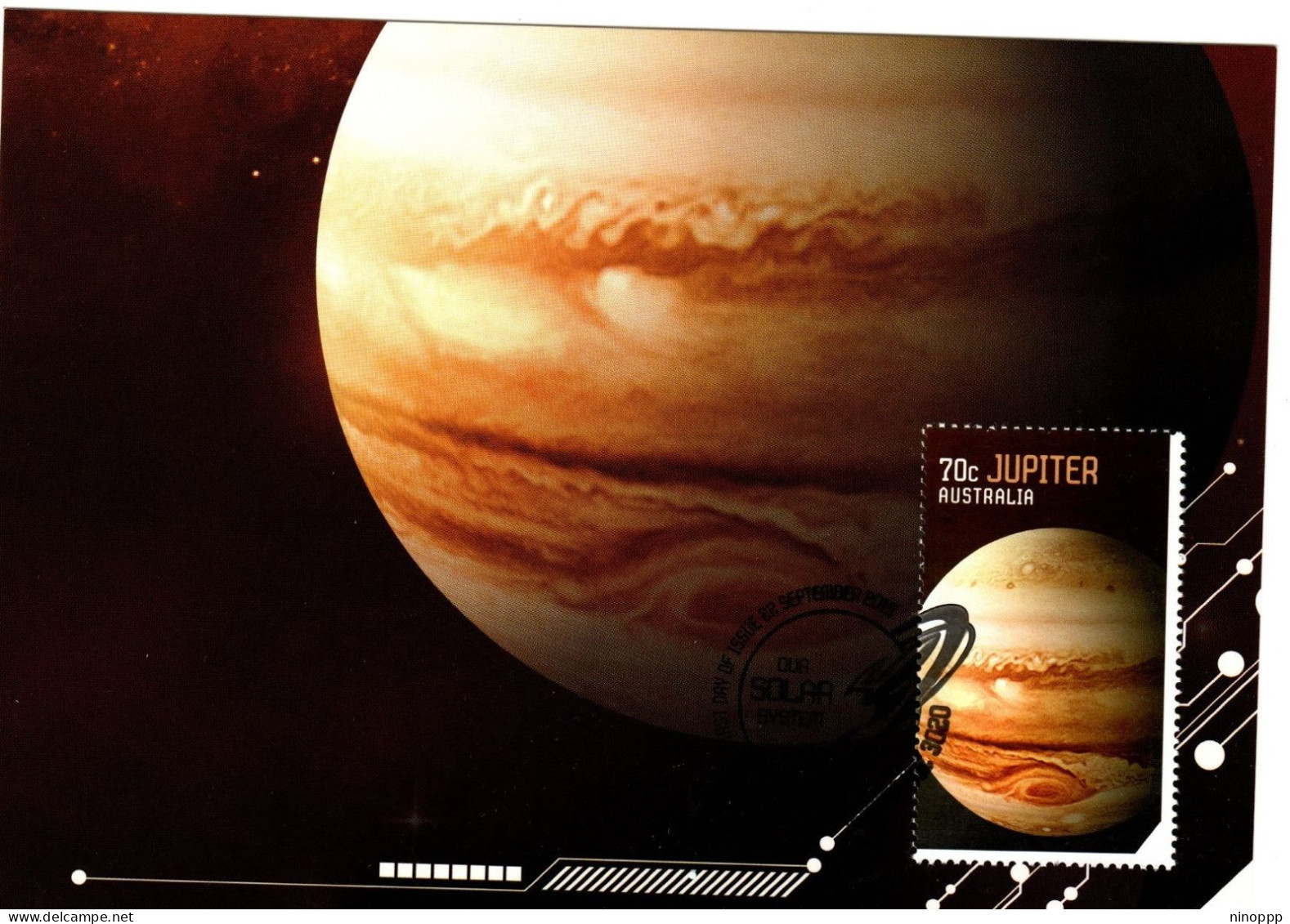 Australia 2015  Our Solar System, Jupiter ,Maximum Card - Mint Stamps