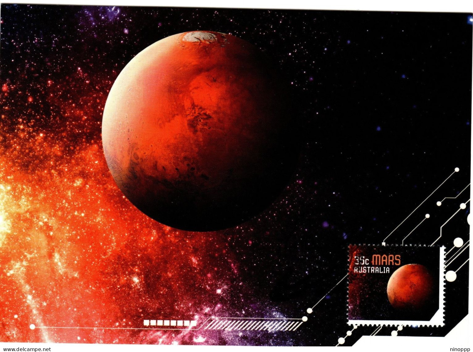 Australia 2015  Our Solar System, Mars ,Maximum Card - Mint Stamps